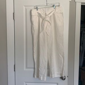 Linen ankle pants